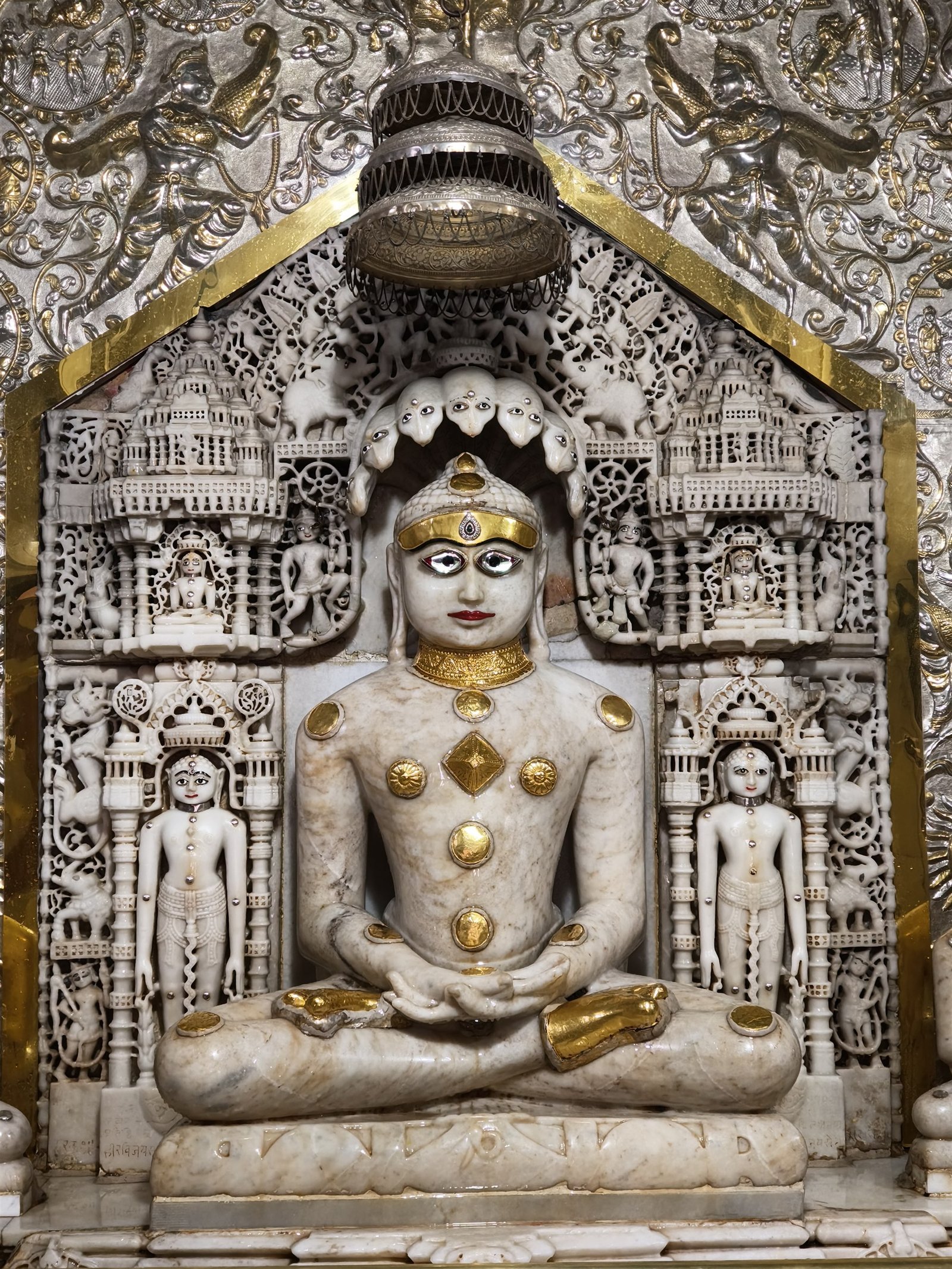 Carved marble